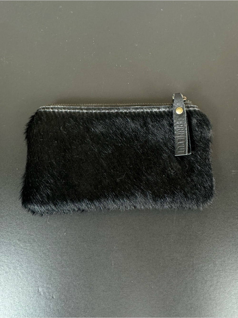 Primecut Black Cowhide pouch clutch EUC B